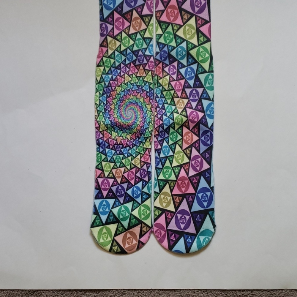 Novelty 3D Tye Dye Party Unique Full Print Socks
